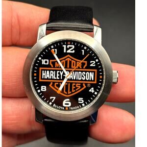 Harley-Davidson Bulova 76A04 Men’s Bar & Shield Watch NIBWT Discontinued